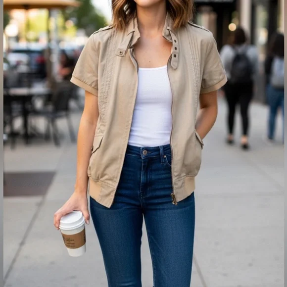 Short Sleeve Jacket. - Picture 3 of 15